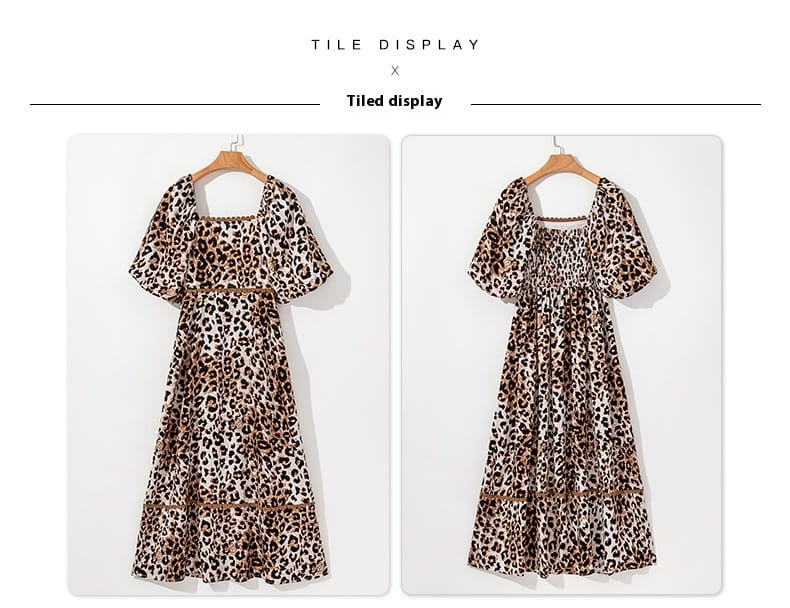 Leopard Print High Waist A-Line Skirt for Street Fashion