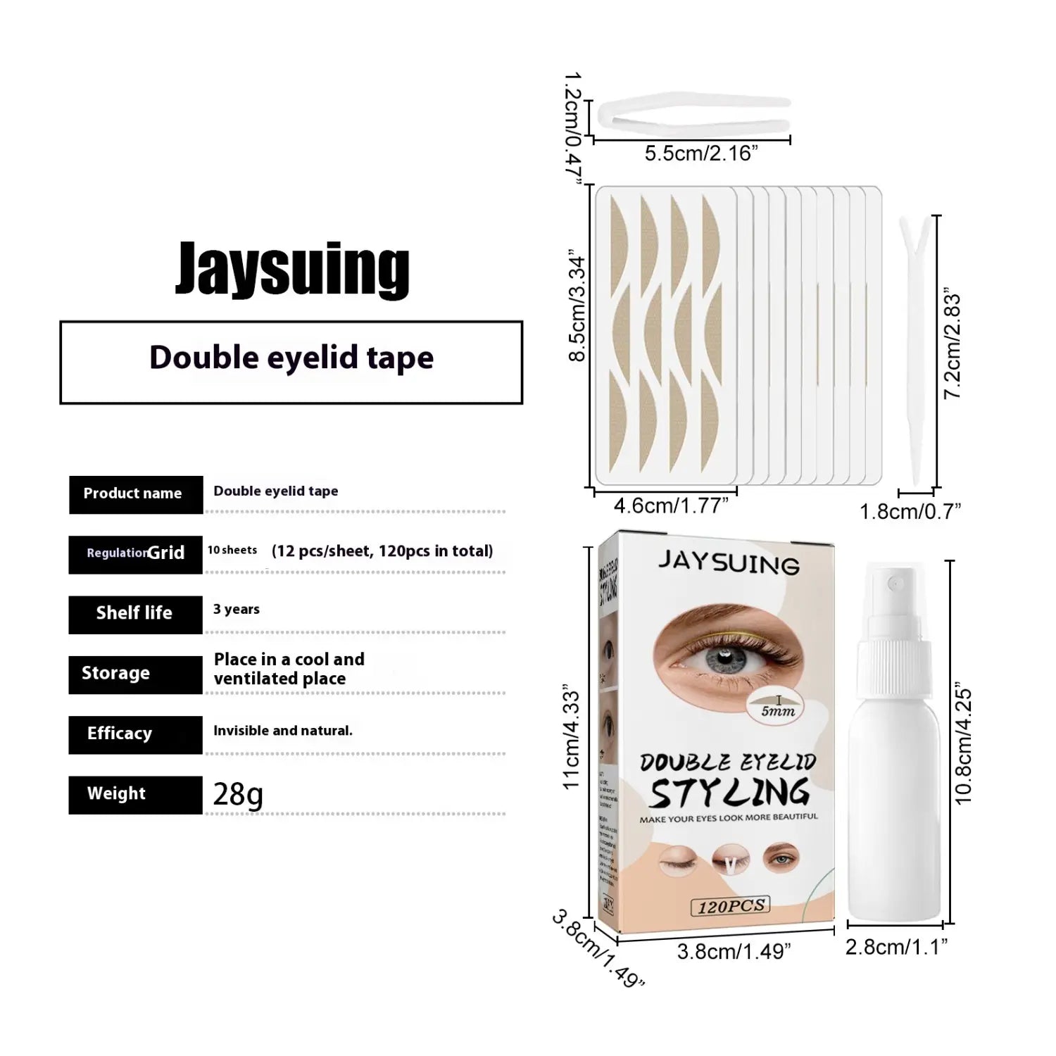 Jaysuing Double Eyelid Stickers Pack of 120 Sheets for Natural Look