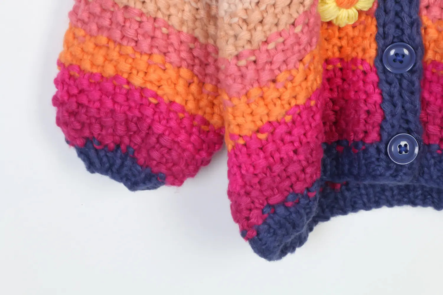 Roze gestreepte vesttrui losse fit European Style Dames Knitwear S M L