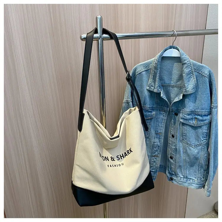 Sac fourre-tout sur toile avec poches à fermeture éclair