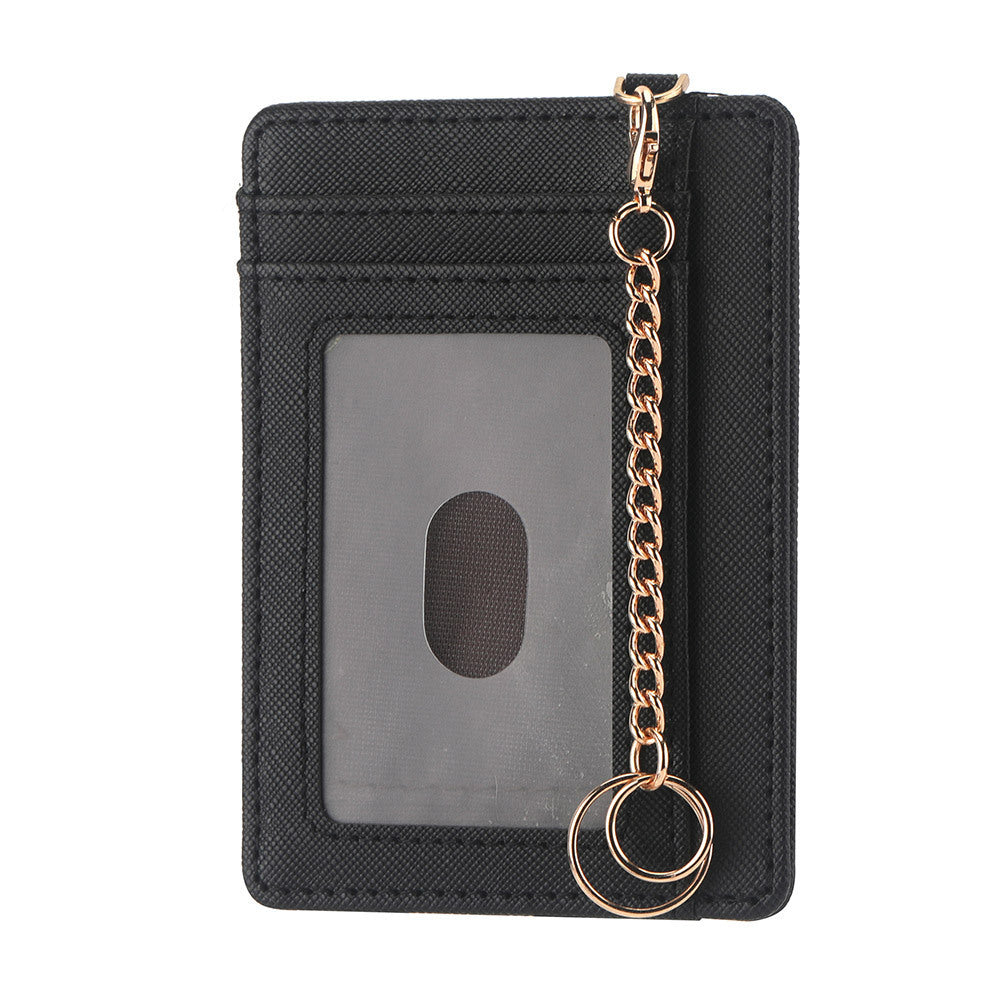 Cover Card Holder Women’s Multiple Card Slots - Cover Card Holder: Snazzy Slots in Litchi and Cross