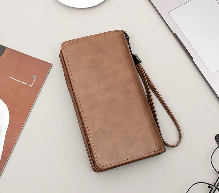 PU Leather Wallet with Money Clip and ID Card Slot for United States CHF Transactions