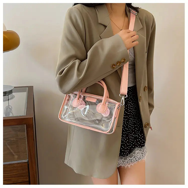 Liten plastreisekoffer Skulderveske for kvinner barn håndbagasje 23cm