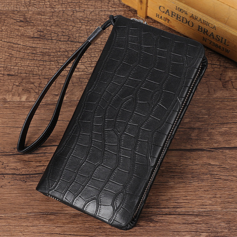 Men’s Leather Long Zipper Multiple Card Slots Wallet - Wallet So Nice Even Your Cards Will Take a Nap