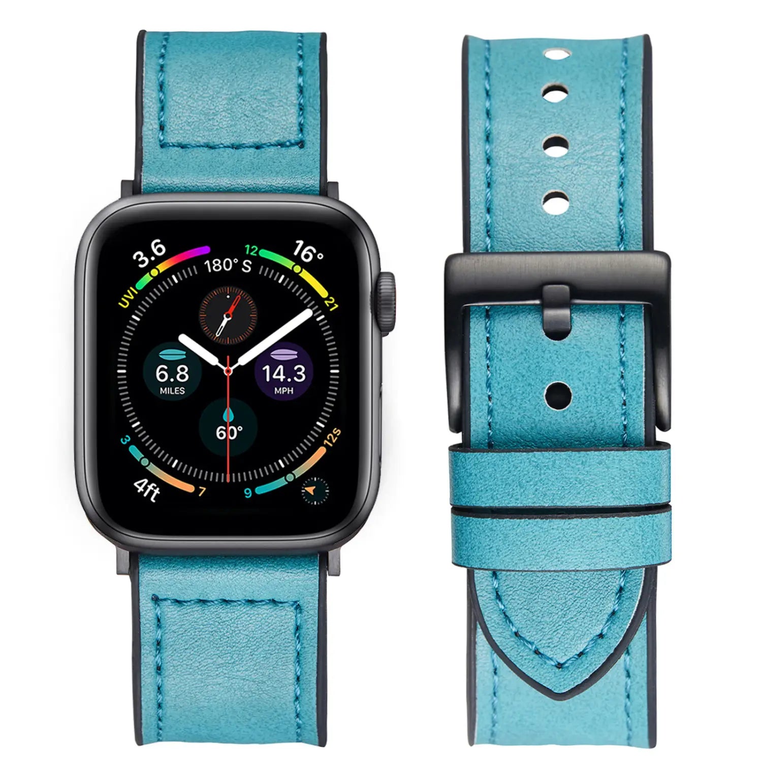Watch Strap Silicone Patch Crazy Horse Retro Leather Thin