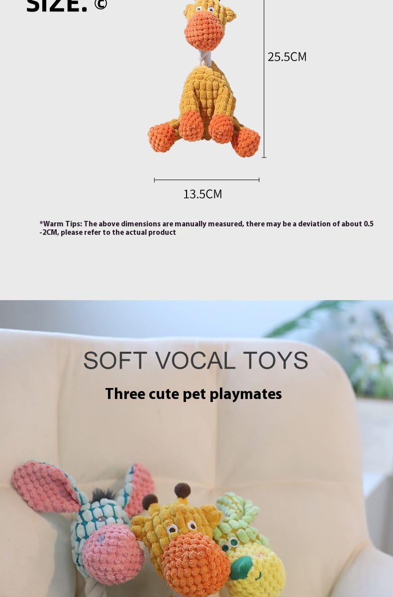 Giocattoli per cani con tessuto molare sound interattivo masticare per animali domestici