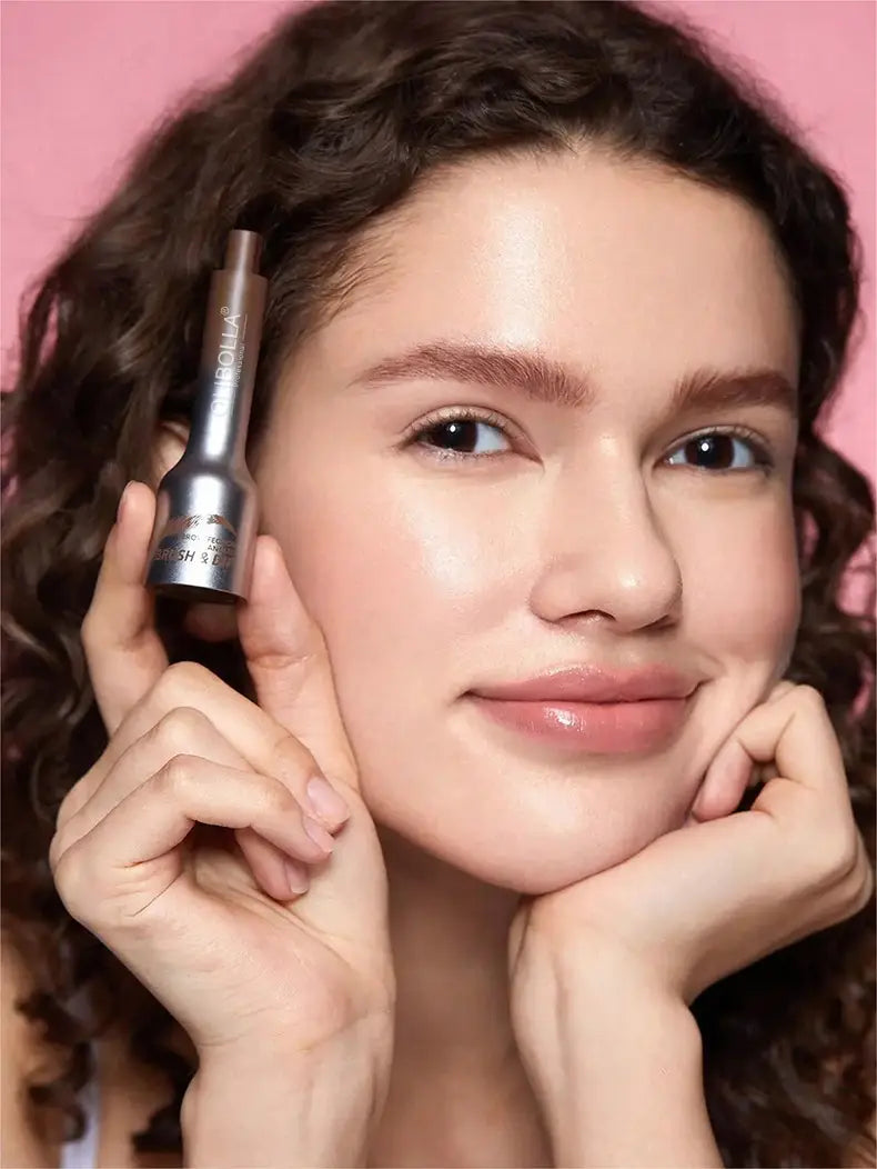 Press Eyebrow Pencil with Big Brush Hairline for Natural Look