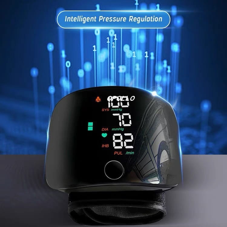 Rechargeable Wrist Sphygmomanometer with Voice in Multiple Languages