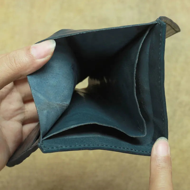 Portefeuille de bifold en cuir authentique vertical et horizontal Slim Card Portez pour les hommes