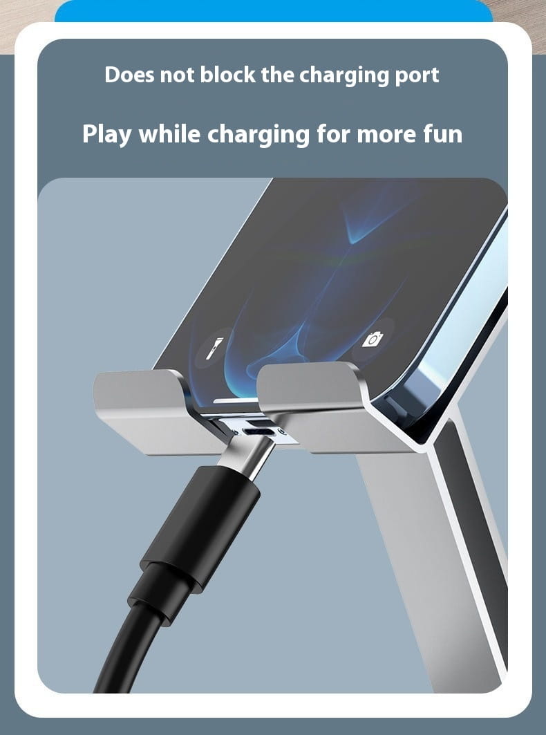 Folding Lazy Tablet Stand with Degree Rotation Adjustment and Space-Like Gray Finish