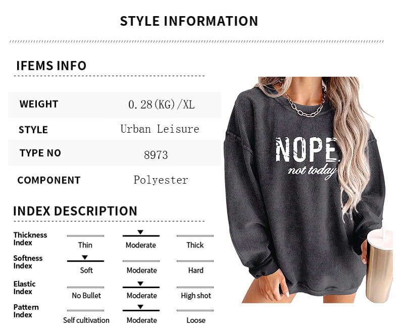 Long Sleeve 3D Letter Graphic Sweatshirt Polyester Drop Shoulder Pullover