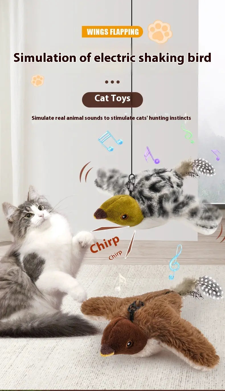 Kaugjuhtimisversioon pehme sametlindu lemmikloomade mänguasja usb laadimine interaktiivne