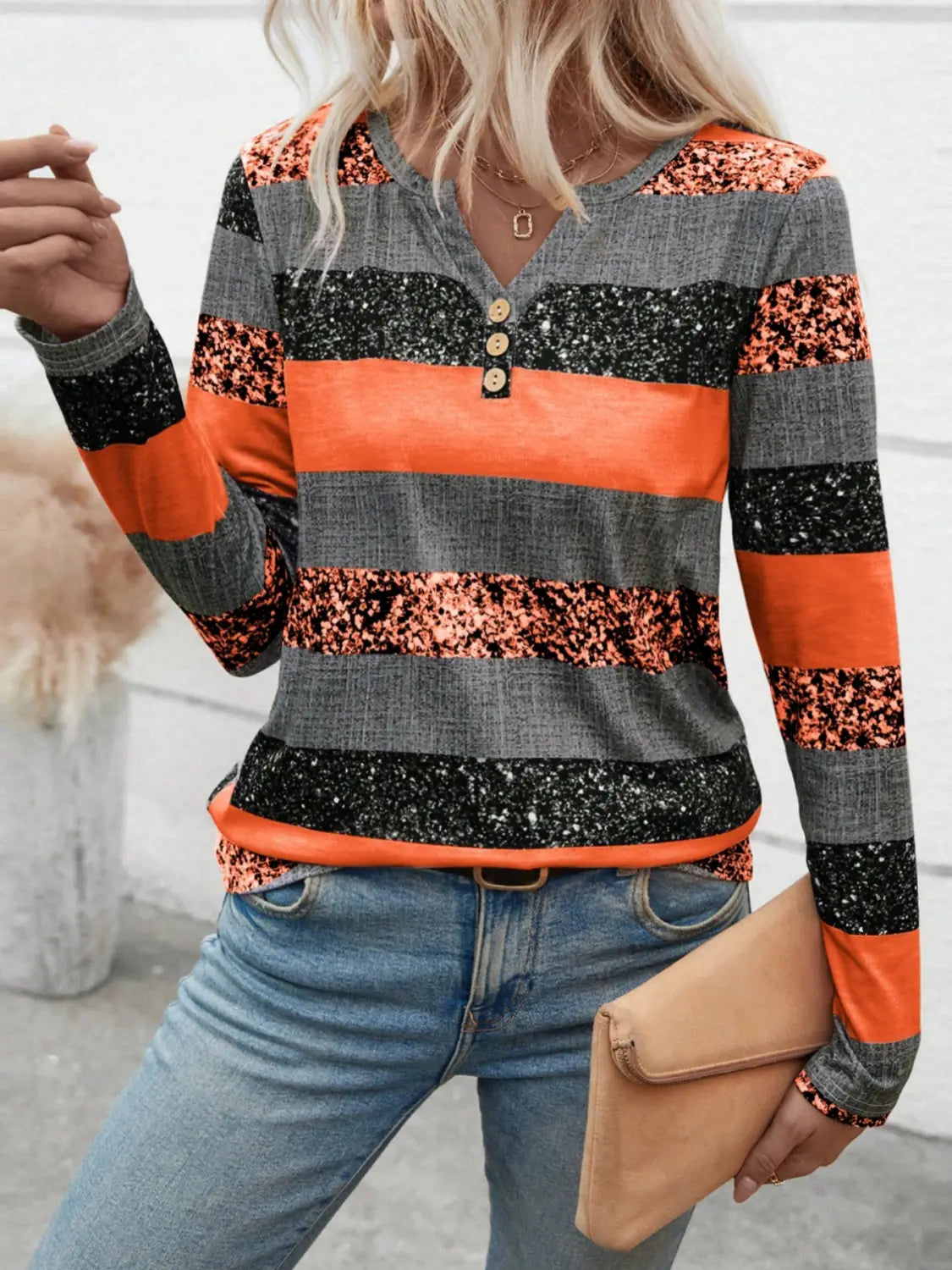 Bloc de culoare coreeană japoneză cu mânecă lungă, casual, cămașă din poliester pentru femei