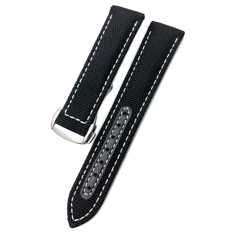 Nylon Canvas Leather Strap With Metal Buckle