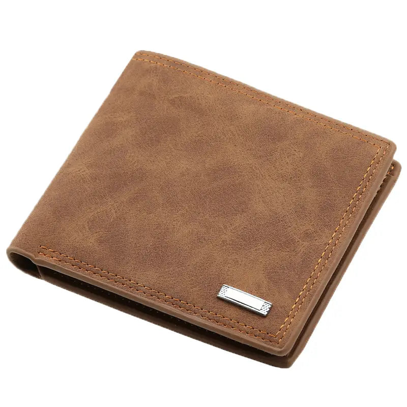PU Leather Wallet with ID and Card Slots in Black or Brown for United States