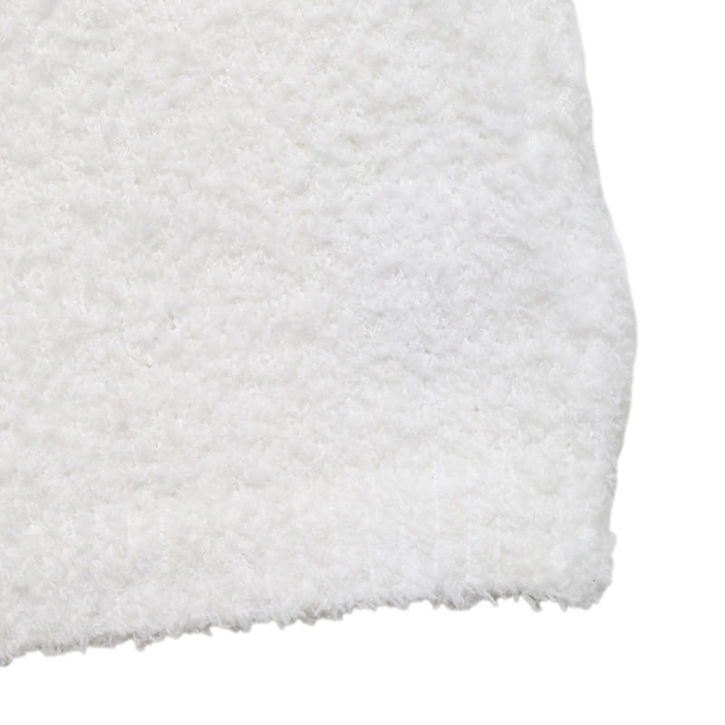 Pullover muinchille fada bán do mhná atá scaoilte go scaoilte barr veilbhit éadrom