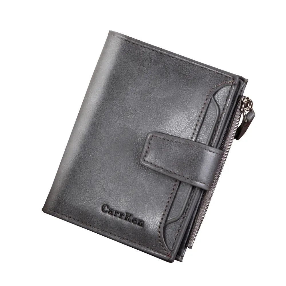 PU Leather Wallet with Zipper and Multiple Compartments for United States CHF