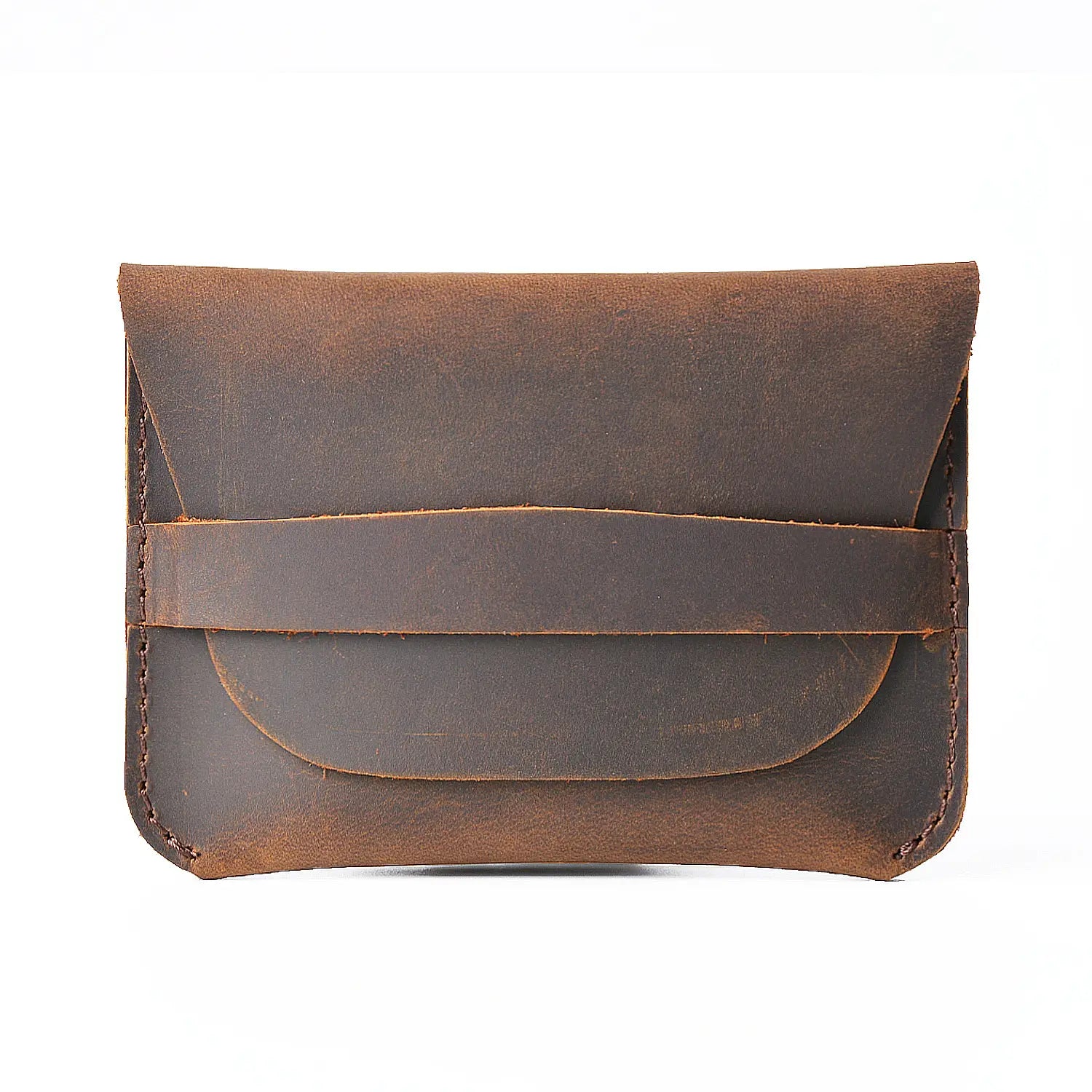 Crazy Horse Leather Card Holder Wallet for the United States CHF Buyers