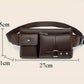 Men’s Belt Bag Classic Solid Color PU Leather Waist Bag Outdoor Leisure Travel Fanny Pack Purse - Fanny Pack for Men