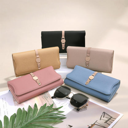 Women’s Leather Purse Long And Simple Fashion - Purse Perfection for Women Who Love Simple Style