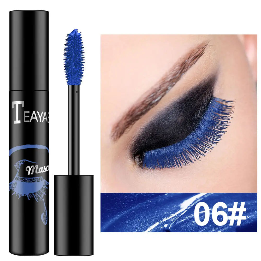 Color Mascara Elongates A Dense Sapphire Purple