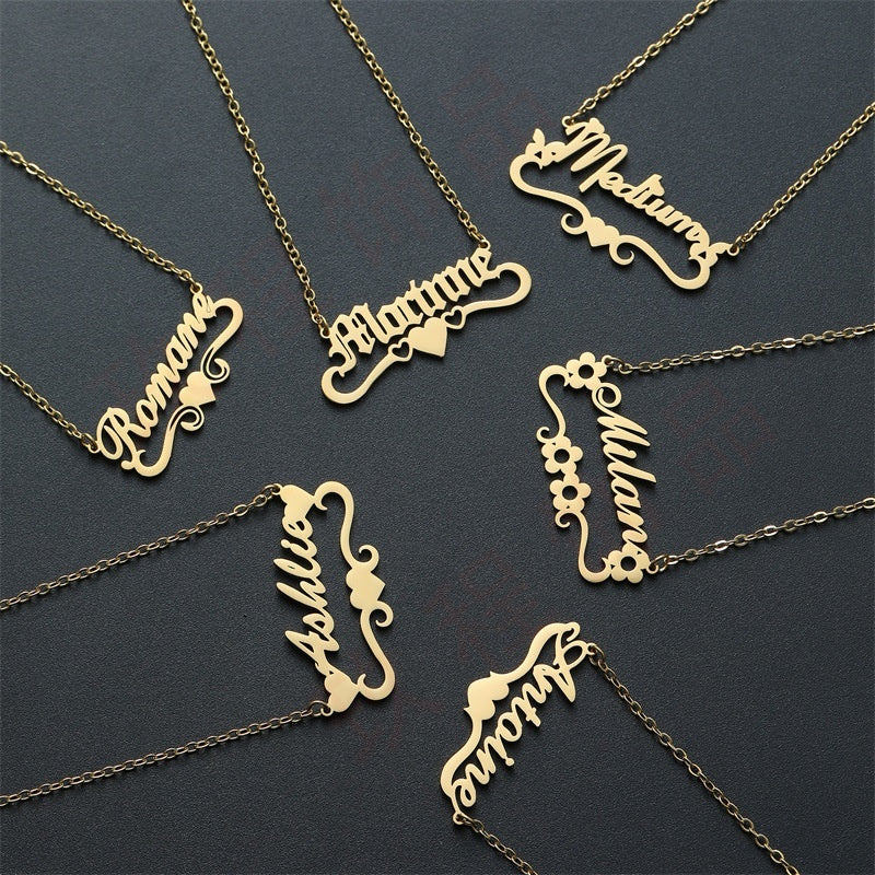 Letter Pendant Electroplated With 18K Gold Custom Name - Shiny Gold Name Necklace for the Fancy