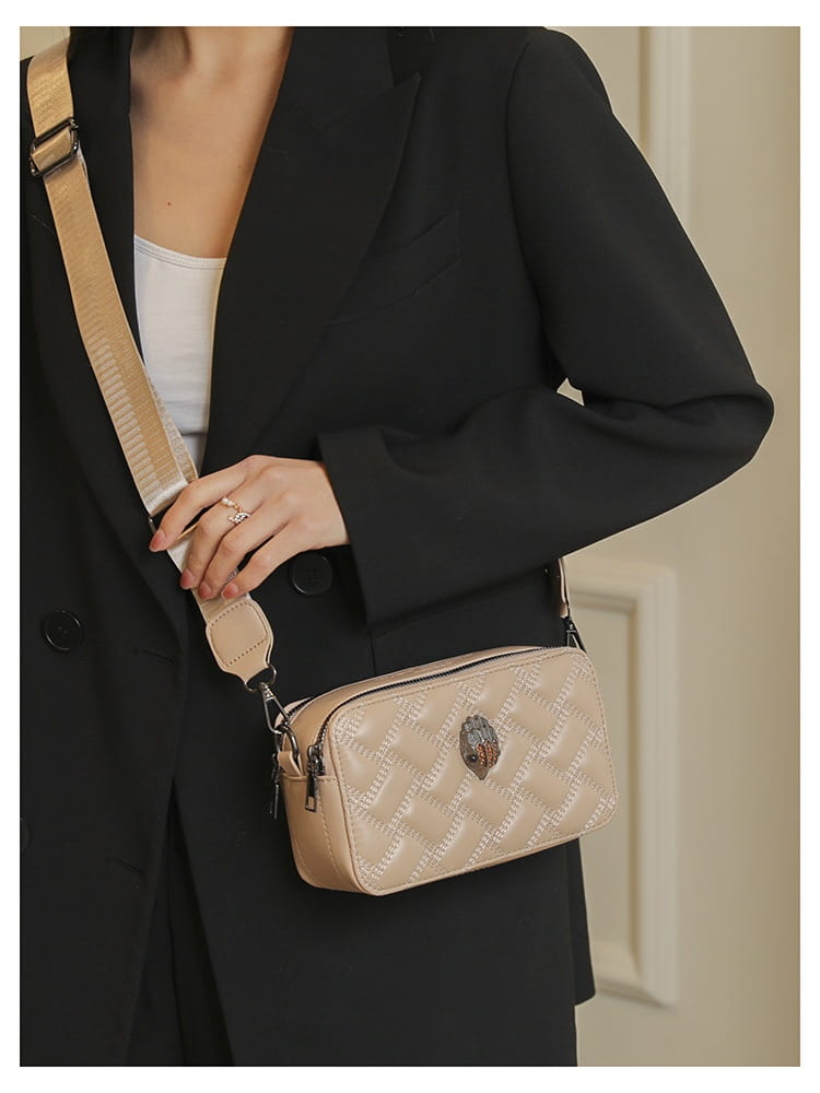 Wide Shoulder Strap Crossbody Bag with Eagle for Daily