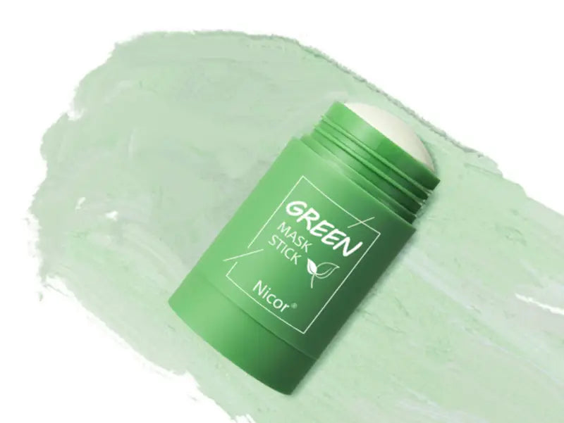 Masg Glanadh Tae Glas Stick Cré Rialta Ola Control Anti-Acne Whitening Mask Seaweed Cúram Craiceann