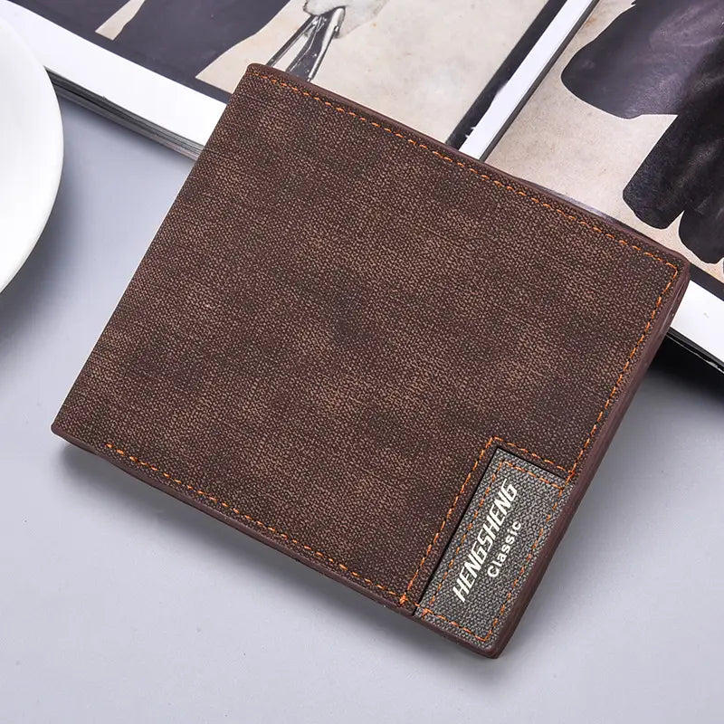 PU Leather Wallet with ID Card Slots for United States and CHF Payments