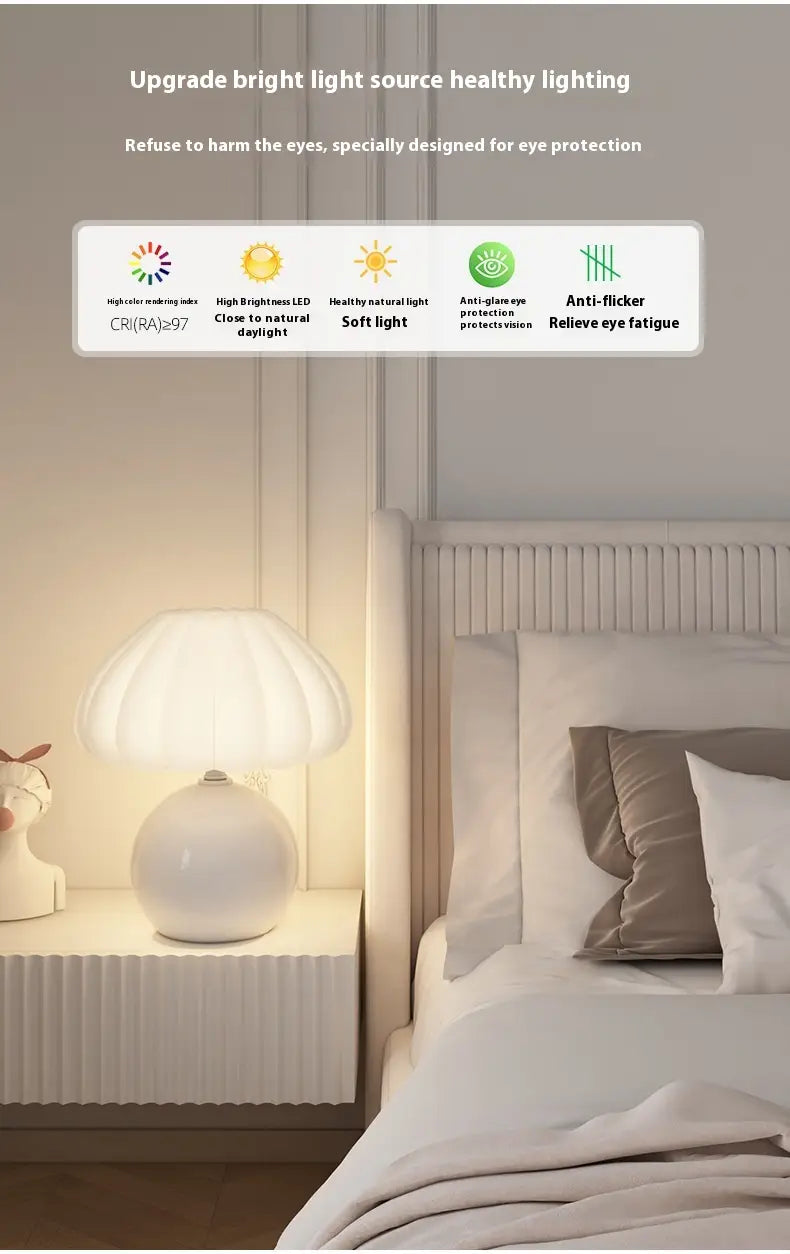 Dayuan Garden Mushroom Night Lamp with Full Spectrum Ceramic Light