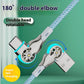 Double Bend Rotating Braided Lengthened Type-c Fast Charge Data Cable Car Charging Cable With Light - Fast Charge Magic