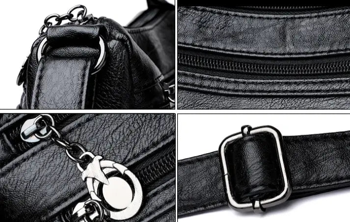 Lady Mom Shoulder Bag with Sandwich Pocket in Multiple Colors