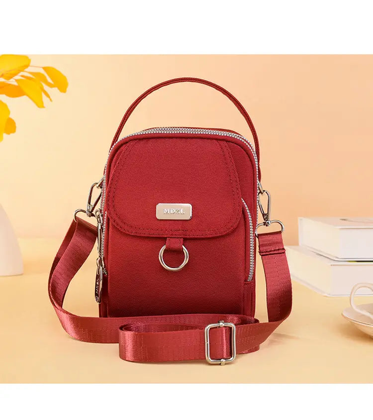 Lightweight Shoulder Messenger Bag with Versatile Pouches and Colorful Design