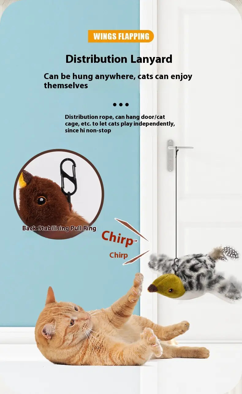 Kaugjuhtimisversioon pehme sametlindu lemmikloomade mänguasja usb laadimine interaktiivne