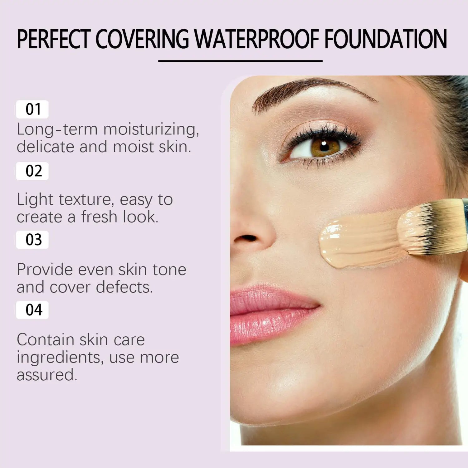 Liquid Foundation for Brightening Skin Color and Concealing Flaws 30ml