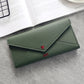 Women’s Long Heart-shaped Letter Embroidery Line 2 Fold Multifunctional Simple Wallet Student Multifunctional Wallet