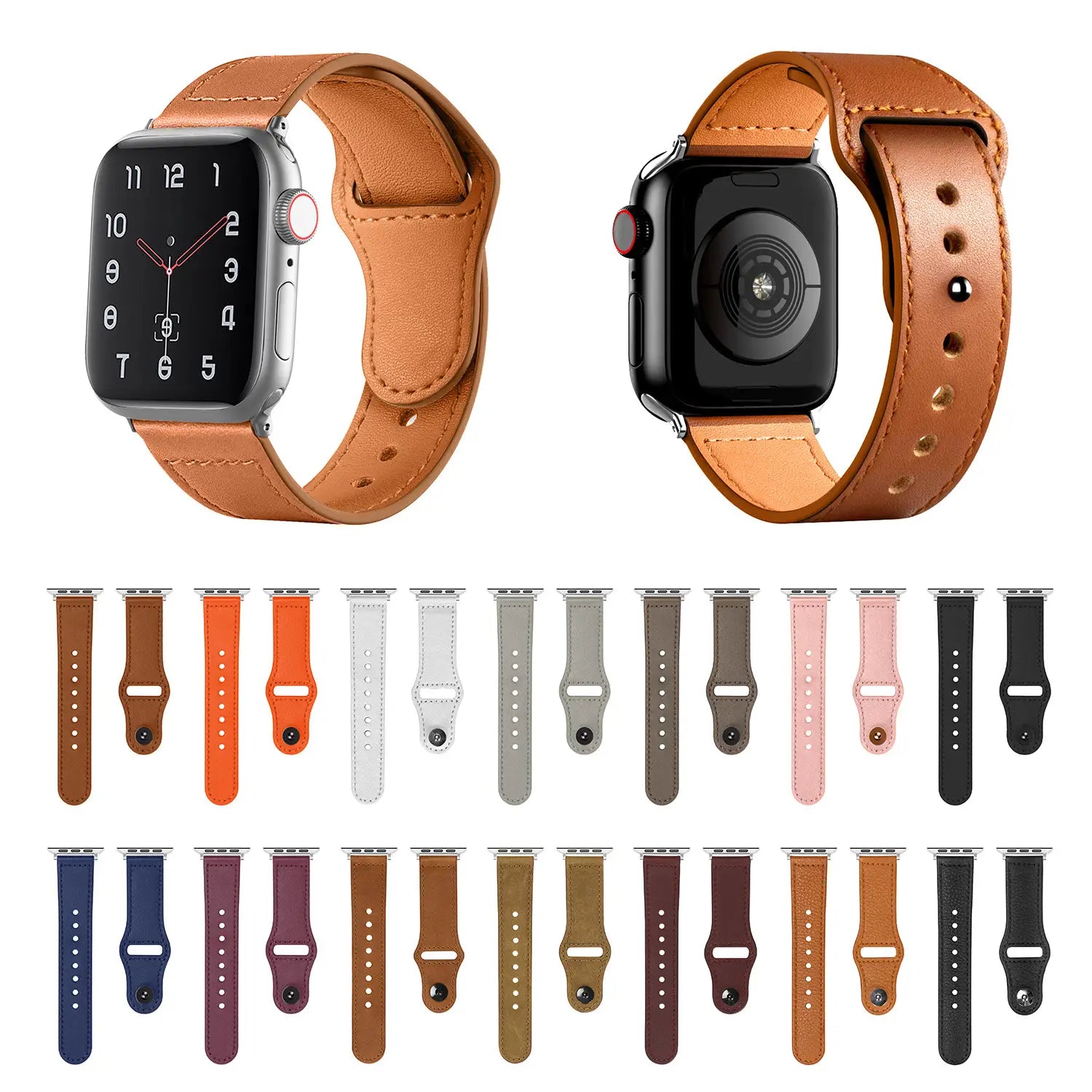 First Layer Leather Strap With Rivet Back Buckle