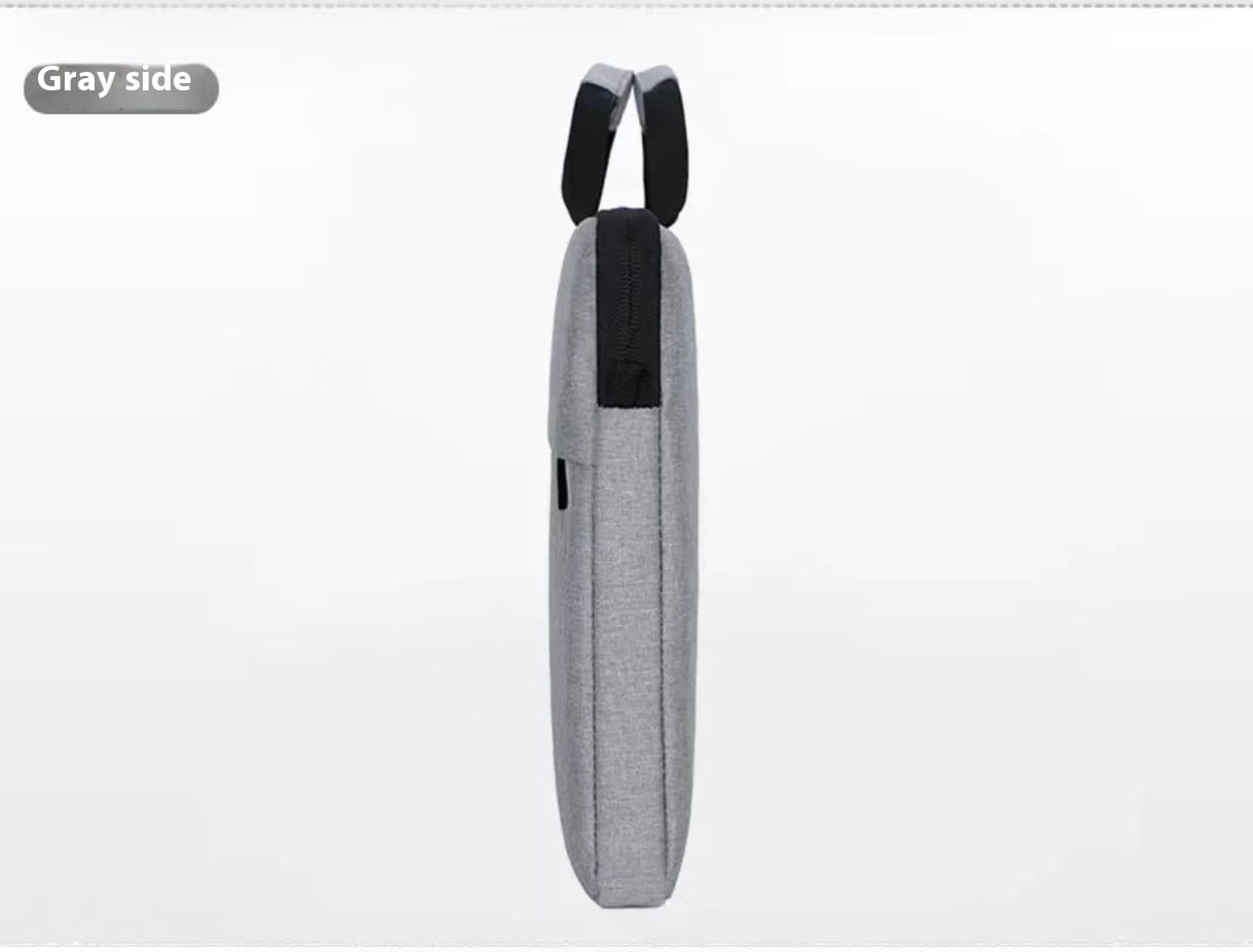 Gray Oxford Laptop Bag with Breathable Polyester Lining and Sewing Thread