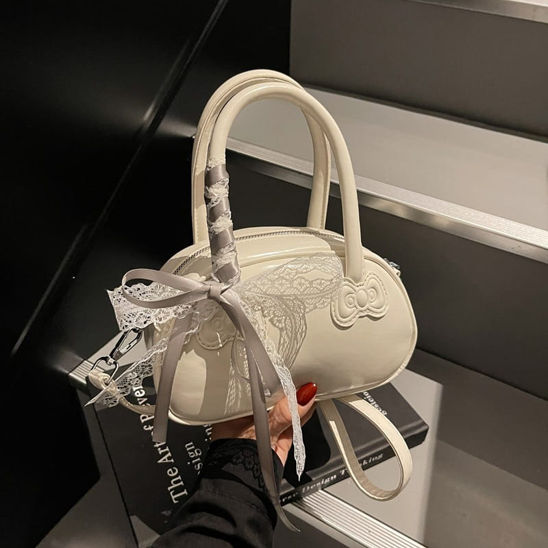 Poliészter kereszttest válltáska Közepes PU pénztárca lila piros fehér rózsaszín fekete színben