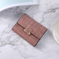 Short Style Solid Color Three Fold Student Coin Purse Female - Purse So Short It Can’t Hold Long Stories