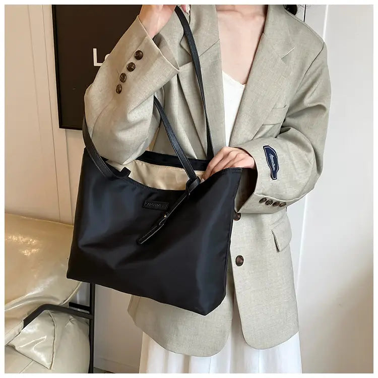 Sac à bandoulière de voyage en tissu Oxford avec poches à fermeture éclair et support de téléphone portable