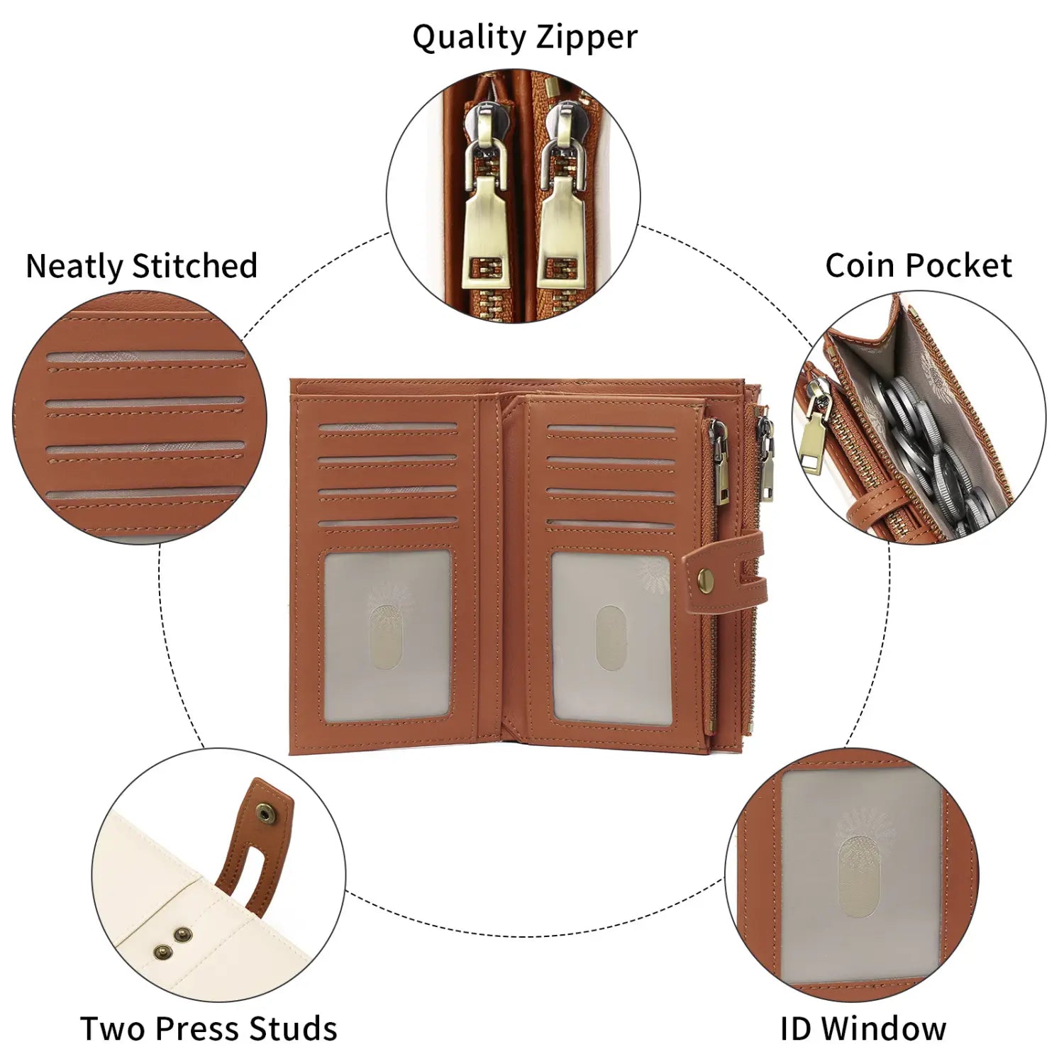 Kleurrijk geen doos anti-deft creditcardhouder in wit zwart blauw groen