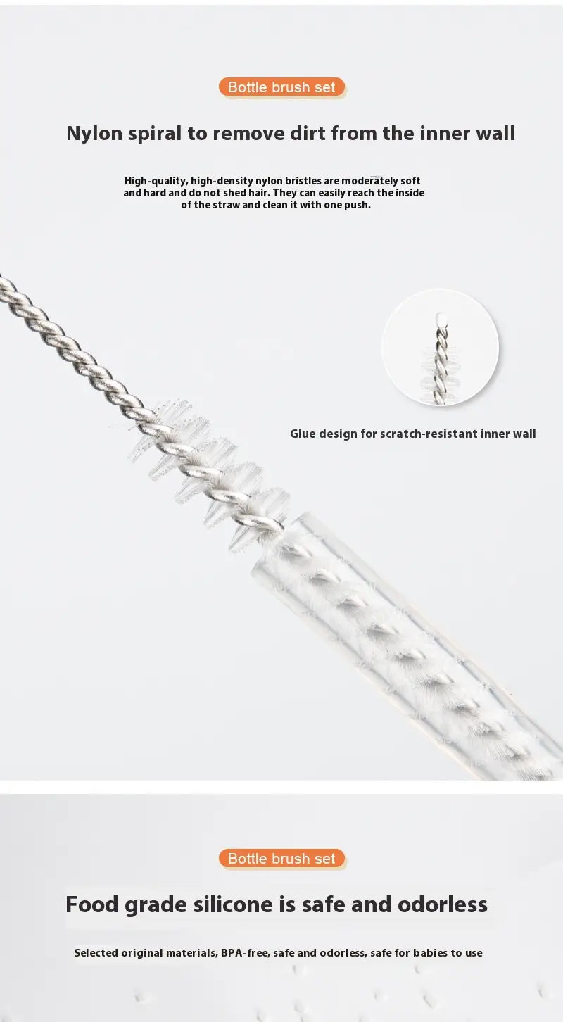 United States Milk Coffee White Fragrant Purple Brush Set Portable Bottle Cleaner