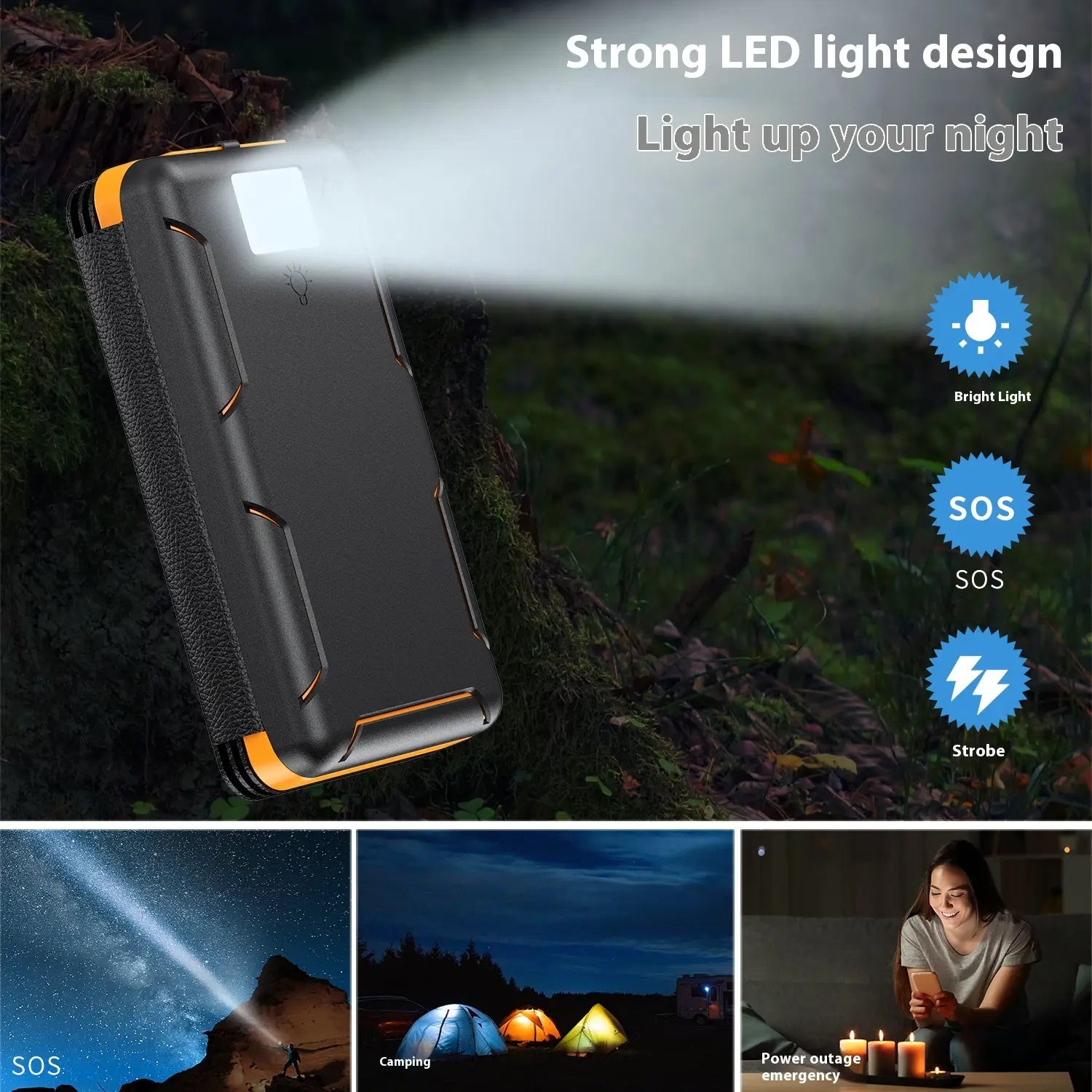 Banc Cumhachta Gréine 25000Mah Pacáiste Battery Charger Iniompartha USB le haghaidh Gléasanna Soghluaiste