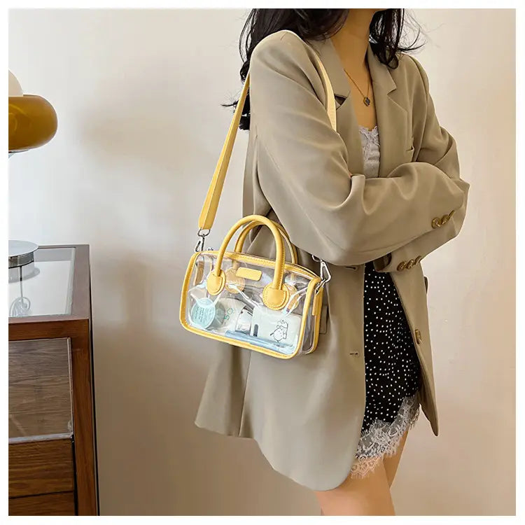 Liten plastreisekoffer Skulderveske for kvinner barn håndbagasje 23cm