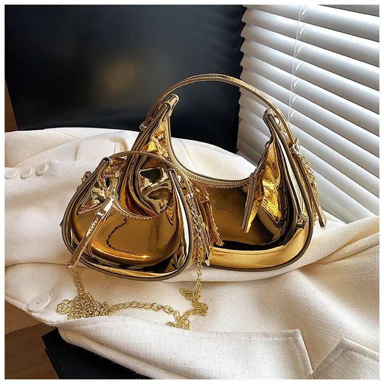 Kleine weiche PU -Umhängetasche mit 116 cm Riemen in mehreren Farben