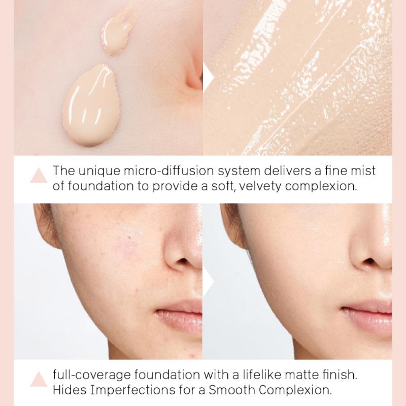 4colors Lightweight Foundation Concealer Cream With Makeup Sponge Brightening Moisturizing Liquid Foundation BBCream