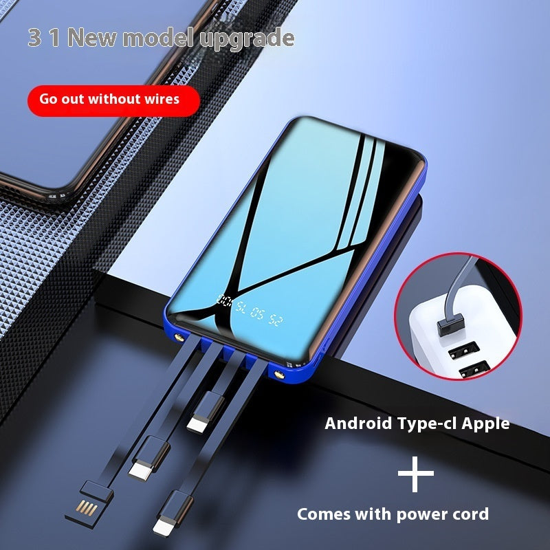 Cable Power Bank with Fast Charge Large Capacity in Multiple Colors - cable power bank fast charge large capacity