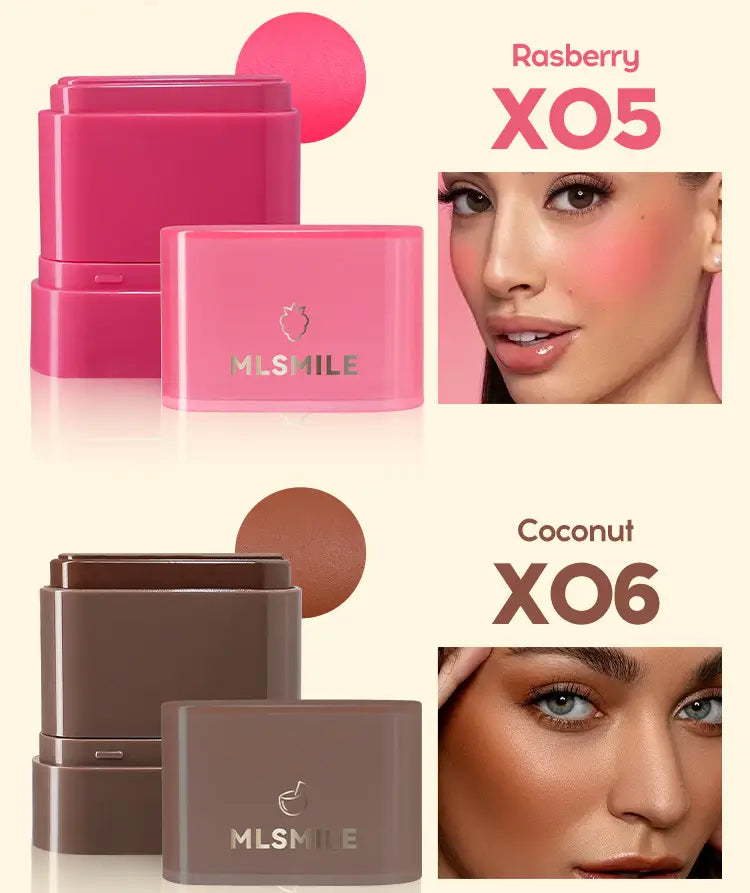 Flat Tube Fruit Blush Stick 10g Cream for Natural Lip and Cheek Color