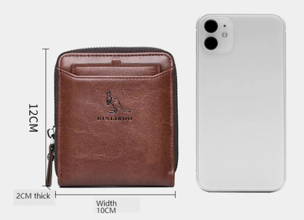 Simple Anti-theft Wallet in Khaki Black or Brown for the United States